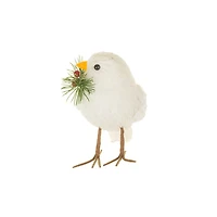White Straw Bird Figurine, Pack of 3