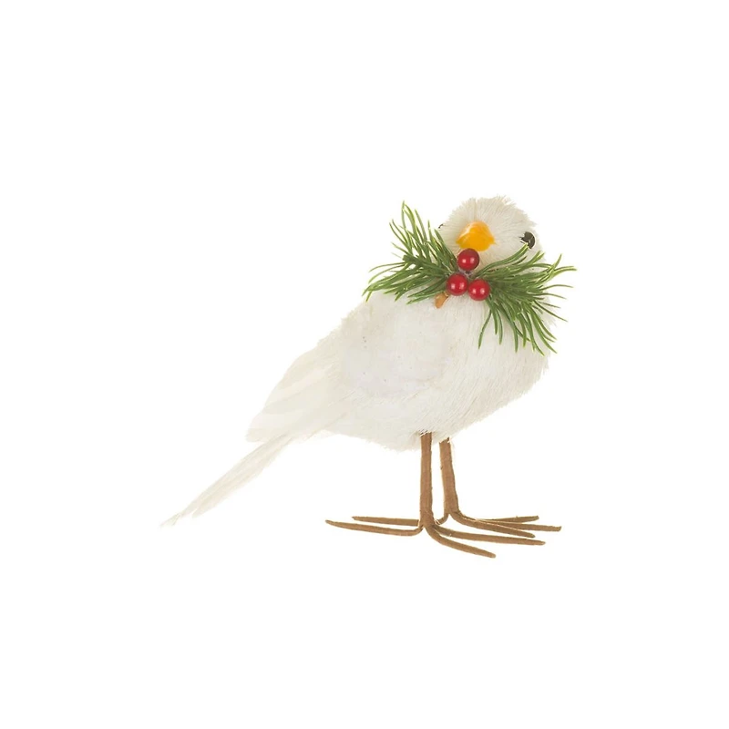 White Straw Bird Figurine, Pack of 3
