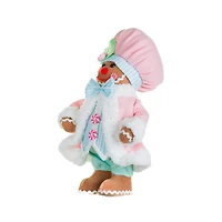 Pastel Pink and Blue Fabric Gingerbread Chef Figurine