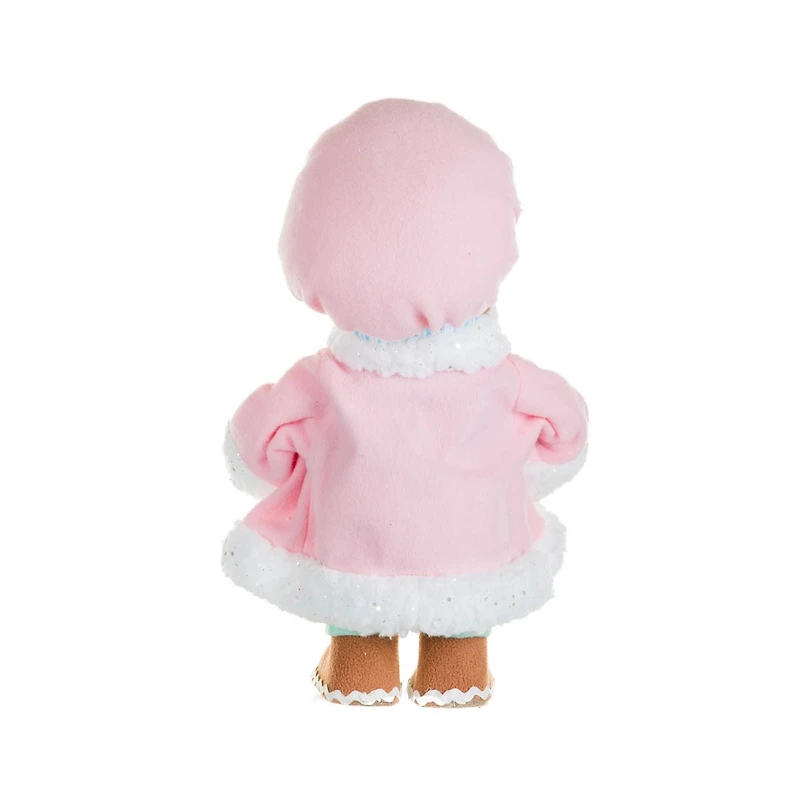 Pastel Pink and Blue Fabric Gingerbread Chef Figurine