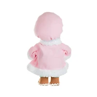 Pastel Pink and Blue Fabric Gingerbread Chef Figurine