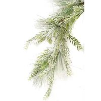 Guirlande suspendue en plastique mixte blanc et vert floqué