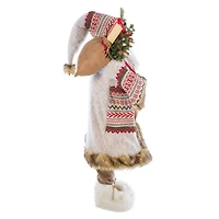 grey and Green Fabric Nordic Santa Claus Figurine Lantern and Gifts To Spare