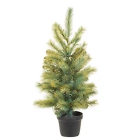 Gold Pvc Pine Warm White LED Christmas Tree