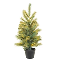 Gold Pvc Pine Warm White LED Christmas Tree