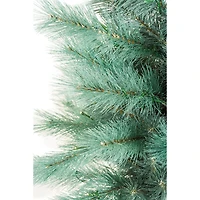 Sea Green Pvc Spruce Warm White LED Christmas Tree 98 Tips. and Black Pot Base