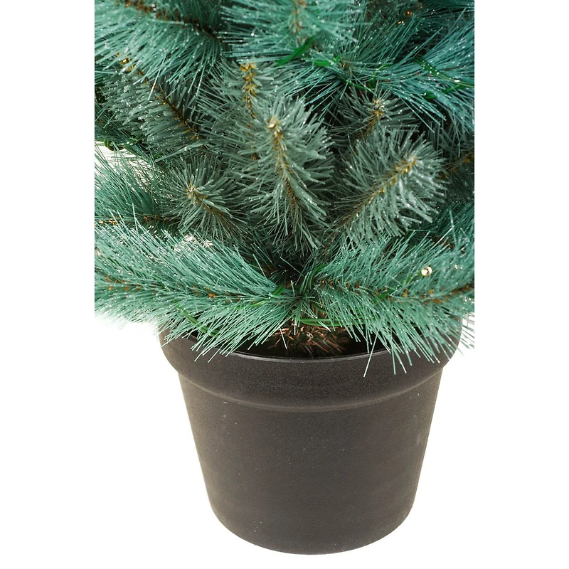 Sea Green Pvc Spruce Warm White LED Christmas Tree 98 Tips. and Black Pot Base