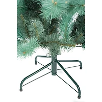 Green Pvc Spruce Warm White LED Christmas Tree 319 Tips. and Metal Pedestal Base