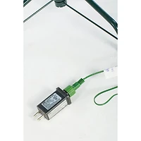 Sapin de Noël en épicéa vert en PVC avec DEL blanc chaud 319 pointes et base en métal