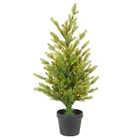 Sapin de Noël en épicéa PVC/PE doré avec DEL blanc chaud