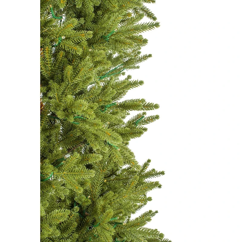 Forest Green Plastic Douglas Fir Warm White LED Tree Metal Base