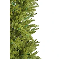 Forest Green Plastic Douglas Fir Warm White LED Tree Metal Base