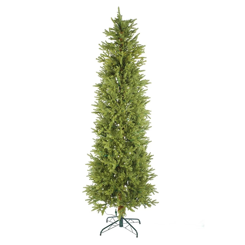 Forest Green Plastic Douglas Fir Warm White LED Tree Metal Base