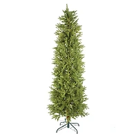 Forest Green Plastic Douglas Fir Warm White LED Tree Metal Base