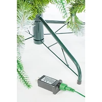 Green and Red Pvc/Pe Mixed Spruce Warm White LED Christmas Tree Holly Sprigs