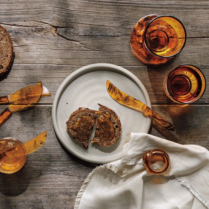 Verre à piédestal, 11 oz - Ambre