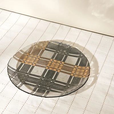 Plaid Platter - Pewter 