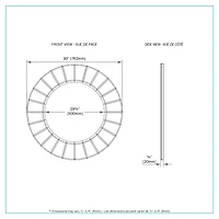 Bellamy All-Glass Round Mirror