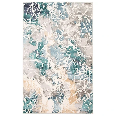 Tapis contemporain turquoise  « Aura »