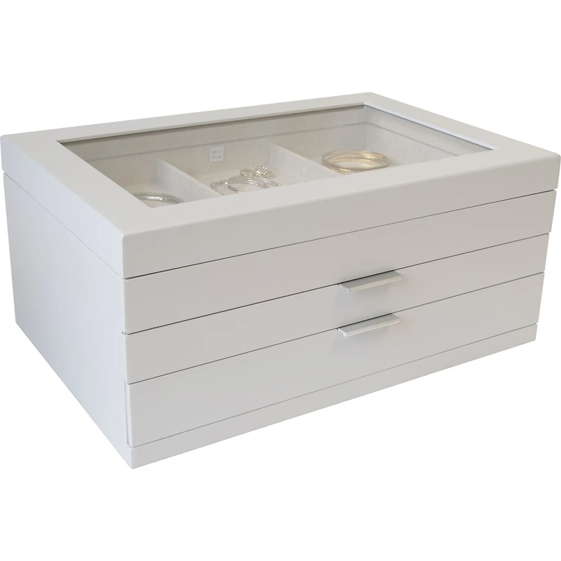 Mele and Co Misty Oceanside Wooden Jewellery Box - Grey