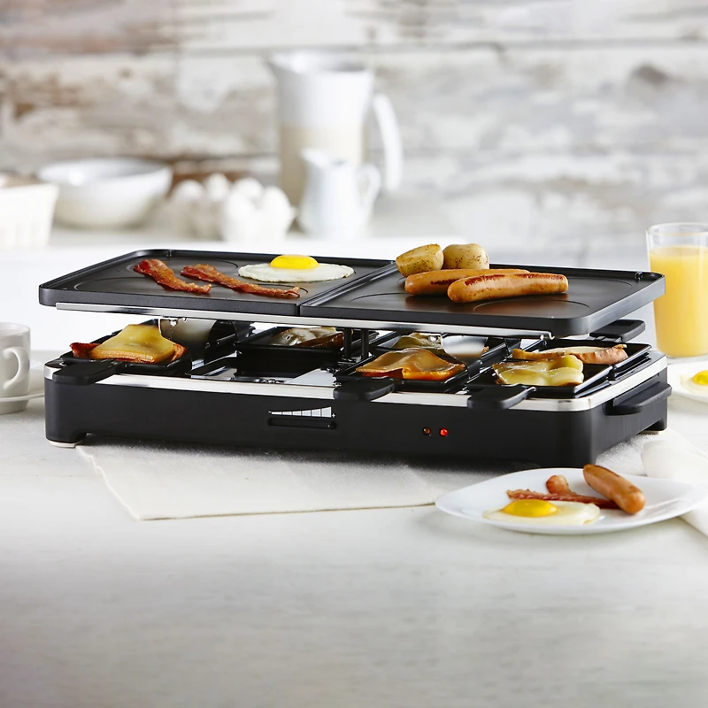 Trudeau Fiesta Raclette Reversable Grill, 8 people