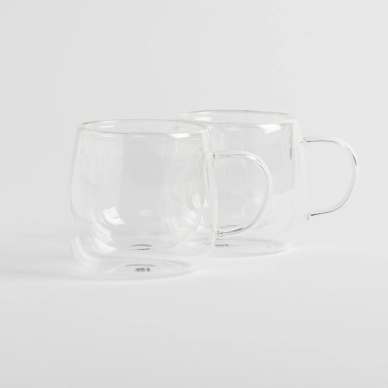 LC Studio Gusto Caffè Verres à café à double paroi, ensemble de 2 - 300 ml