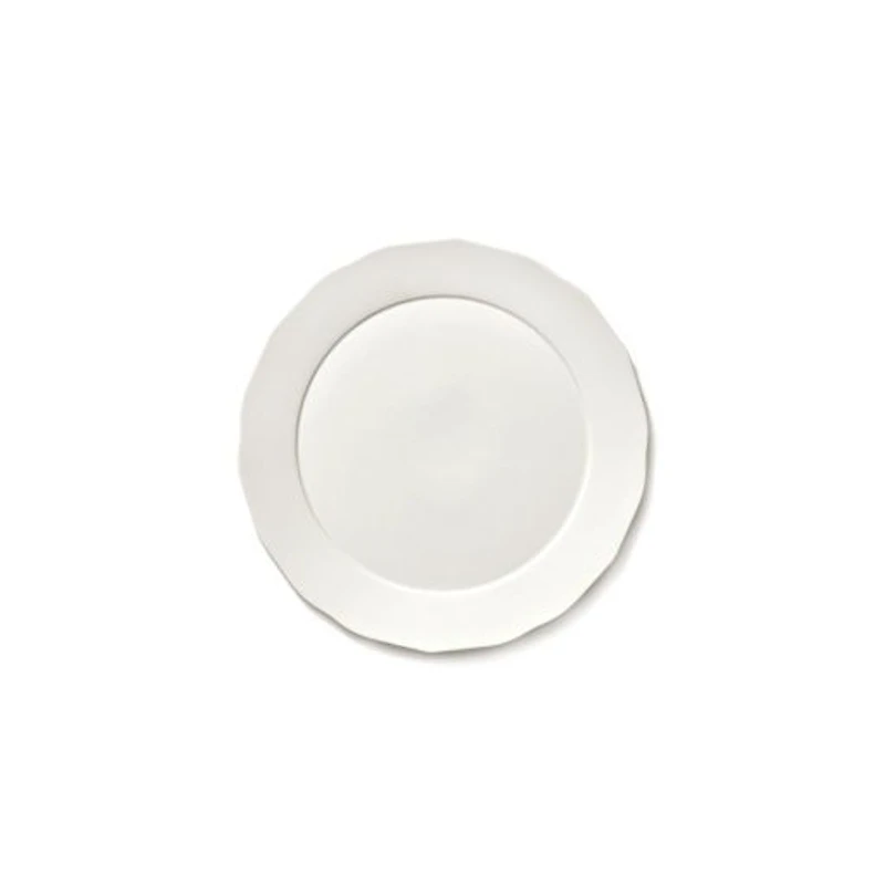 Assiettes à dîner blanches Silhouette par Sergio Herman, ensemble de 4