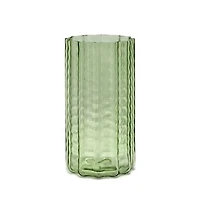 Waves Green Blown Glass Vase