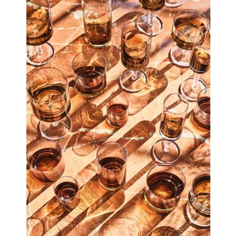 Verres à whisky ambrés Zuma, ensemble de 4