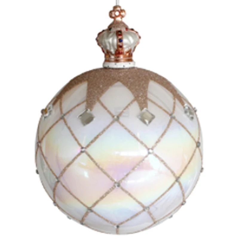 Hanging White Porcelain Royal Ball Ornament