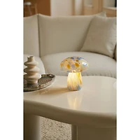 Portable Tall Open Top Glass Mushroom Lamp