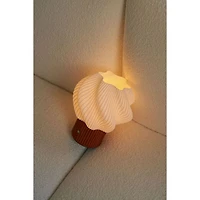 3D Printed Floral Lamp - White