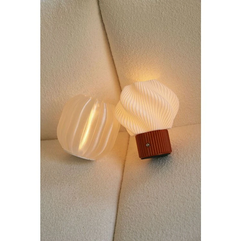 3D Printed Floral Lamp - White