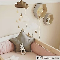 Cloud Mobile - Taupe, Peach & White