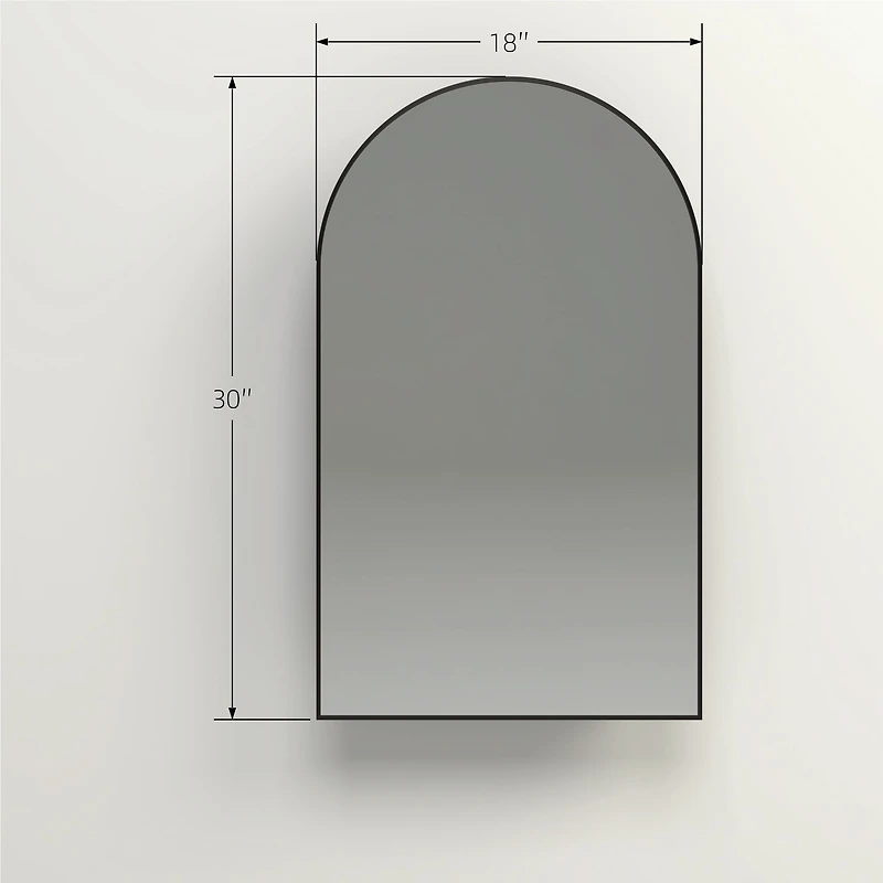 Armoire à pharmacie arquée « Madison » par Haute Deco - Noir