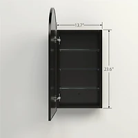 Madison Arch Black Medicine Cabinet 18"x30" by Haute Deco