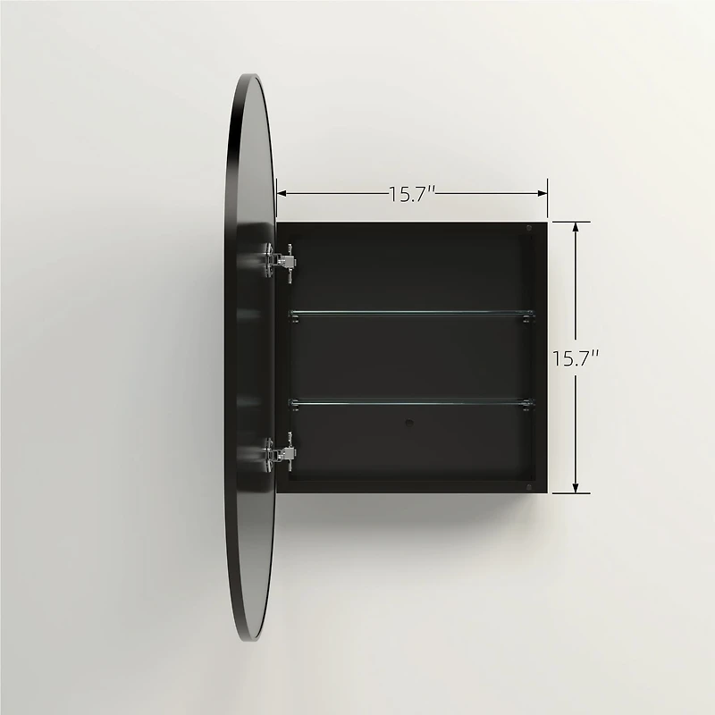 Capsule Black Medicine Cabinet by Haute Deco