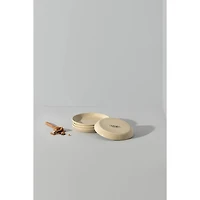 Ensemble de 4 assiettes plates Edan 13 cm - Crème mouchetée