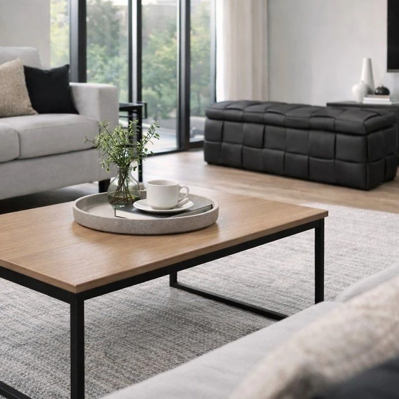 Ottoman de rangement - Noir