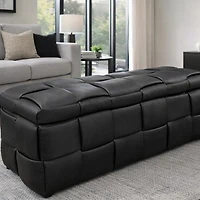 Ottoman de rangement - Noir