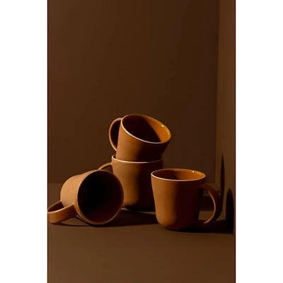 Set of 4 Osun Coffee Mugs 10 oz - Terracotta