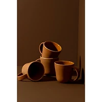Set of 4 Osun Coffee Mugs 10 oz - Terracotta