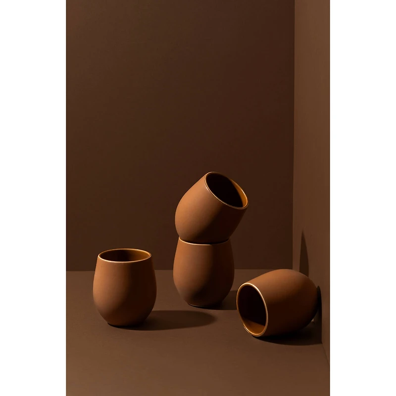 Set of 4 Epa Coffee Cups - Terracotta