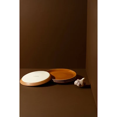 Set of 4 Epa Flat Dessert Plates - Terracotta