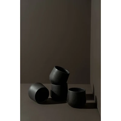 Set of 4 Edan Coffee Cups - Matte Black