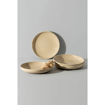 Ensemble de 4 assiettes à pâtes Youlha - Crème mouchetée