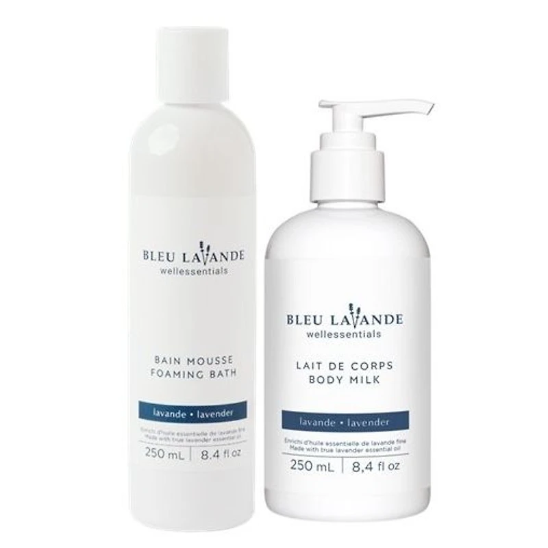 Bleu Lavande Duo Corps - Bain moussant et lait corpel Lavande