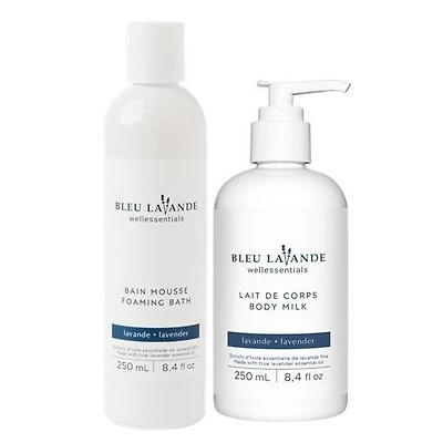 Bleu Lavande Duo Corps - Bain moussant et lait corpel Lavande