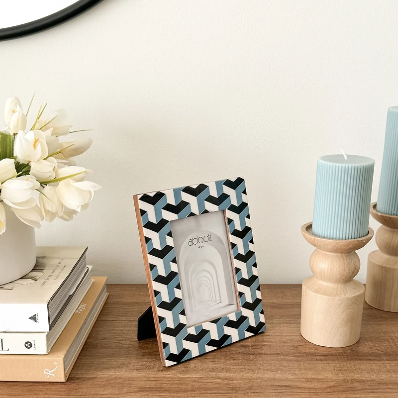 Grey Mosaic Photo Frame - 6.5'' x 8.5''