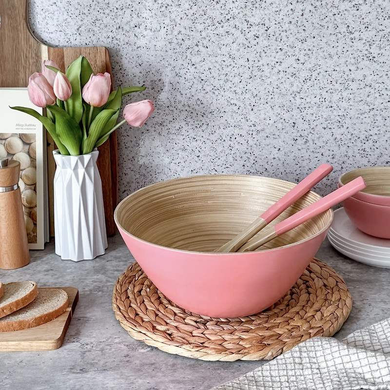 Large Deep Bowl  12" - Pink